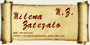 Milena Zatezalo vizit kartica